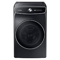 SAMSUNG 6.0 Cu Ft. Smart Dial Front Load Washer, Wash 2 Loads in 1 Large Capacity Machine, FlexWash, 28 Minute Super Speed Clothes Washing, Steam Stain Removal, WV60A9900AV/A5, Brushed Black