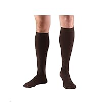 Truform Compression Socks, 8-15 mmHg, Men's Dress Socks, Knee High Over Calf Length, Brown, X-Large