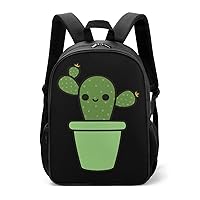 Cute Cactus in Green Pot Laptop Backpack Cute Lightweight Backpacks Travel Daypack