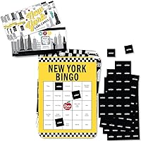 Big Dot of Happiness NYC Cityscape Party Game Set – New York City Party Game Supplies Kit – Bingo Cards and Scratch-Off Dare Cards Party Virtual Bundle