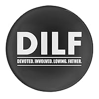 DILF Devoted Involved Loving Father Glass Fridge Sticker Refrigerator Fridge Decoration Message Post Suitable for Lockers Refrigerators 1 PCS