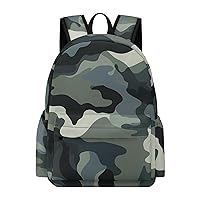 Camo Camouflage Print Travel Backpack for Men Women Lightweight Computer Laptop Bag Shoulder Bag Daypack