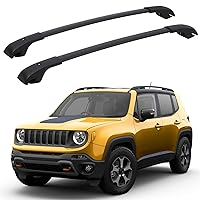 Car Roof Rack Cross Bars, for 2015-2022 Jeep Renegade with Grooved Side Rails, Aluminum Cross Bar Replacement for Rooftop Cargo Carrier Bag Kayak Bike Snowboard