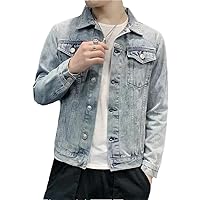 Denim Jackets Man Slim Fit Casual Jeans Coat For Men Washed Autumn Clothing Outwear