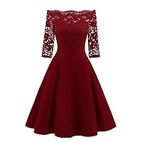 Women's Bohemian Dress Print Sleeveless Knee Length Beach Round Neck Glamorous Swing Flowy Casual Loose-Fitting Summer Red