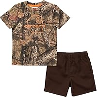 Carhartt Baby Boys' Short-Sleeve Camo T-Shirt & Canvas Shorts Set