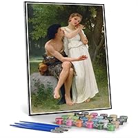 Paint by Numbers Kits for Adults and Kids Her First Jewels Painting by William-Adolphe Bouguereau Arts Craft for Home Wall Decor