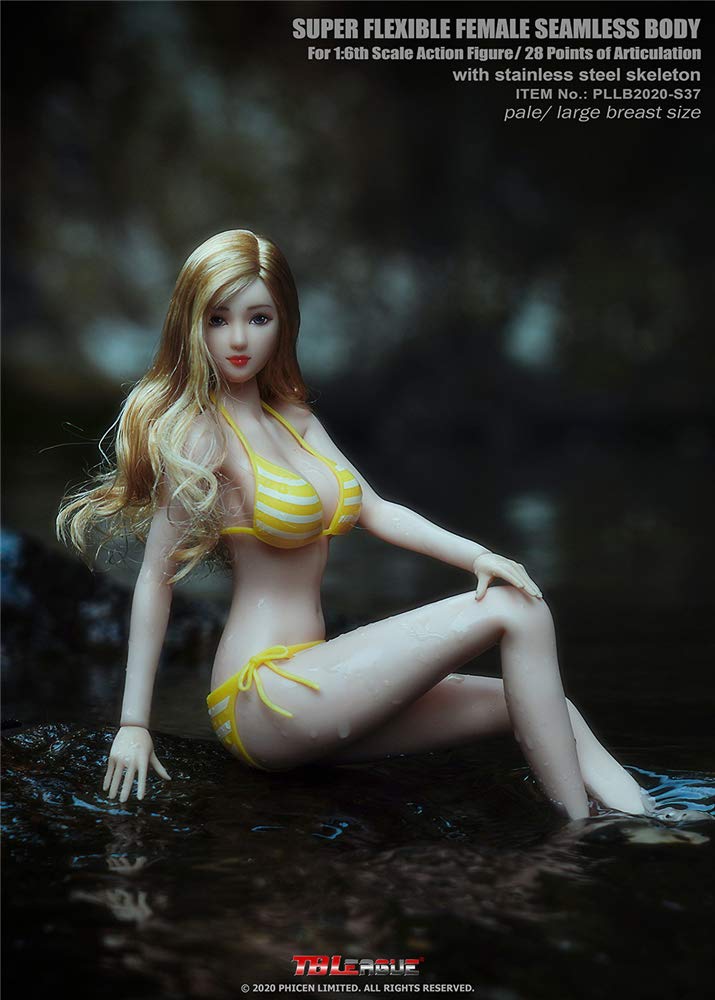 HiPlay TBLeague Seamless Action Figure Anime Girl Body Type and Large Bust 1:6 Scale S37A(Pale, Without Head)