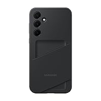 SAMSUNG Galaxy A35 5G Card Slot Phone Case, Protective TPU Cover with ID Pocket Holder, Finger Tap Control for Credit Card Payment, US Version, EF-OA356TBEGUS, Black