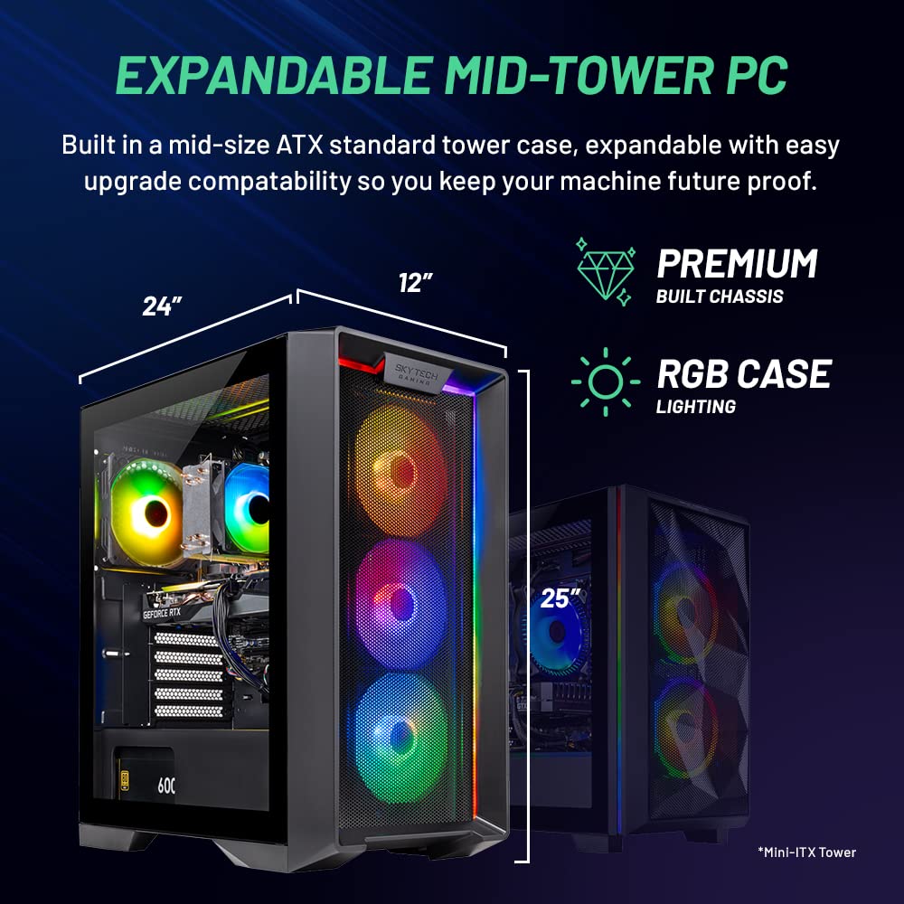 Skytech Gaming Nebula Gaming PC Desktop – Intel Core i5 13400F 2.5 GHz & Acer Nitro KG241Y Sbiip 23.8” Full HD VA Gaming Monitor | AMD FreeSync Premium Technology 1ms