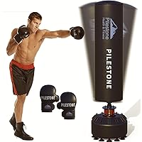 70'' Freestanding Punching Bag - 205lbs, with Boxing Gloves and Stable Suction Cup Base, Ideal for Adult Kickboxing Stand