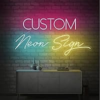 Custom neon Signs Personalized for Wall Decor Bedroom Indoor … (1 Line Text, 50)