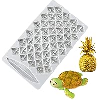 Pineapple & Leaf 3D Embossed Silicone Mold for DIY Fondant Candy Making Chocolate Molds Lollipop Desserts Ice Cube Gum Clay Soap Biscuit Plaster Resin Cupcake Topper Birthday Party Cake Decor Moulds