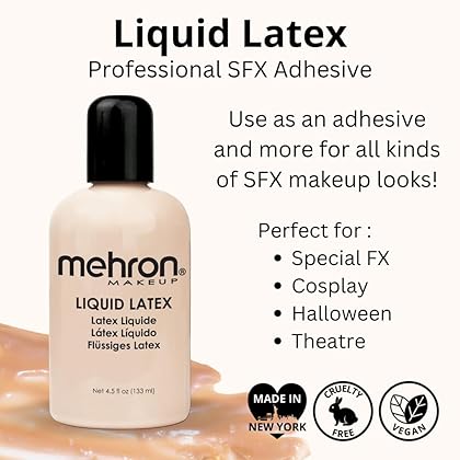 Mehron Makeup Liquid Latex (4.5 oz) (Light Flesh)
