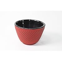 Red Polka Dot Hobnail Japanese Cast Iron Tea Cup Teacup Gift Idea