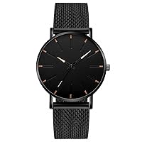 Men's Watches Quartz Watch Men's Watch Quartz Watch Sports Watch Outdoor Watch for Men 2022 Men's Fashion Military Watches Luxury Ultra Thin Quartz Watch with Mesh Strap for Men