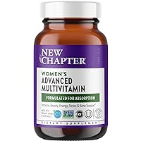 New Chapter Women's Multivitamin + Immune Support, Women's Advanced Multi - Fermented with Whole-Foods & Probiotics + Iron + Vitamin D3- (Packaging May Vary), Brown, Herb, 120 Count (Pack of 1)
