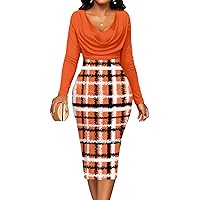 Women's Printed Bodycon Dress Perfect for Office Wear