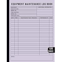 Equipment Maintenance Log Book: Daily Equipment Repairs and Preventive Maintenance Record Book