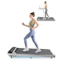 Walking Pad, Under Desk Treadmill with Incline for Home Office 2.5HP Portable Walking Treadmill with 280 Lbs Weight Capacity Walking Machine, Remote Control, LED Display