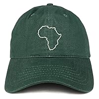 Trendy Apparel Shop Africa Map Outline Embroidered Cotton Dad Hat