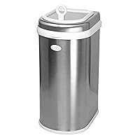 Ubbi Pet Waste Pail, Cat Litter Disposal System, Odor Locking, Chrome