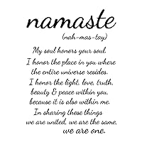 Namaste Wall Decal Quote Vinyl Sticker Decals Quotes Buddha Decal Quote We are One - Nah Mas Tay Wall Decor Bedroom Yoga Studio Decor ZX31 (n) (22
