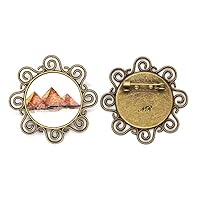 egypt pyrad of gaza art deco fashion flower brooch pins jewelry for girls, ys/m