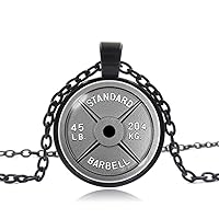 Barbell Necklace, Dumbbell Necklace, Weightlifting Fitness Necklace,Trainer Gifts, Fitness Jewelry, Barbell Pendant, Dumbbell Pendant Workout