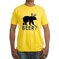 Fitted T-Shirt Deer Plus Bear Equals Beer! - Sunshine, Large