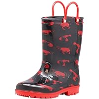 NORTY PVC Rain Boots for Kids - Waterproof PVC Boots Boys and Girls Solid & Printed Rainboots for Toddlers and Kids