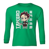Tanjiro Kid Slayers Anime Manga Demon Youth Long Sleeve T-Shirt
