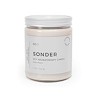 Sonder Soy Wax Aromatherapy Candle 9oz Home Scented Natural Soy Candle, Relaxation, Meditation, Spa, Yoga, Women Bath Candle, Gift for Home Decor (Trees and Picnics)