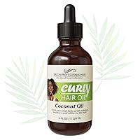 Dead Sea Collection Essential Hair Oil Treatment For Curly Hair With Coconut Oil - Nourishing Hair Oil for Split Ends - Hydrating Hair Oil for Frizzy Hair - 4 Fl. Oz.