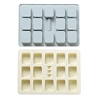 Thirteen Orphans Confectioners Molds Set, 2 Pcs Mahjong Shape Candy Molds Set Baking Supplies for Chocolate, Gummies, Ice and Biscuit Mould