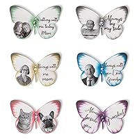 Custom Photo Silk Butterfly Brooch with Words Butterfly Pin Graduation Wedding Gift for Bride Graduate Personalized Butterfly Brooch Pin for Women Memorial Brooch Pin Gift