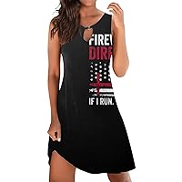 Short Cocktail Dresses for Women 2024 Summer,Independence Day for Women's 4 of July Printed Boho for Women Casu