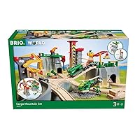 BRIO World 36010 Cargo Mountain Set | 49 Piece Wooden Train Set Toy for Kids Age 3 & Up | Dynamic Play Experience | FSC-Certified Materials | Great Addition to Existing Train Sets