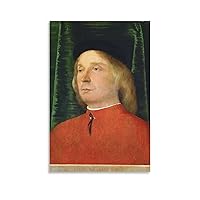 CUI HUA SHI Lorenzo Lotto-Young Man in A Red Jacket HD Print on Canvas Painting Wall Art for Living Room Decor Boy Gift 12x18inch(30x45cm)