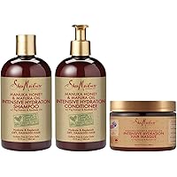 Hydrate and Replenish Shampoo, Conditioner and Hair Masque for Curly Hair Manuka Honey and Marfura Oil Deep Conditioning Hair Treatment to Hydrate and Replenish Hair 3 Count