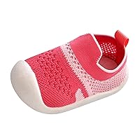 Girls Boys Leisure Shoes Mesh Soft Bottom Breathable Slip On Sport Shoes Socks Shoes Light up Shoes for Toddler Boys