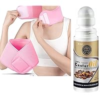 Castor Oil Pack Neck For Thyroid Compress Pad-Reusable Compress Wrap-Less Mess, Heatless, Reusable for Thyroid nodules- Goiter Plus Certified Organic Castor Oil Cold Pressed