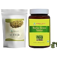 Gurmar Tea Powder And Barley Grass Tablets Pack of 2 Combo
