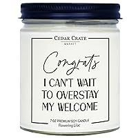 Cedar Crate Market House Warming Presents for New House, Funny Housewarming Candle, New Apartment Gift Ideas Decor, New Home Gift Ideas for Women Men Friends, Unique Housewarming Gifts, Made in USA