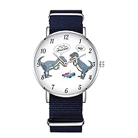 Did You Eat The Last Unicorn Design Nylon Watch for Men and Women, Funny Dinosaur Art Theme Unisex Wristwatch