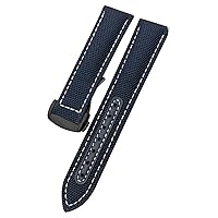 19mm 20mm Nylon Canvas Watch Strap For Omega 300 AT150 Fabric AQUA TERRA 150 Blue 21mm 22mm Watchband Buckle