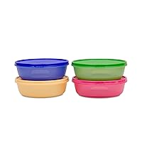 Tupperware Plastic Bowl (1000Ml, Multicolour) -4 Piece - Multicolor