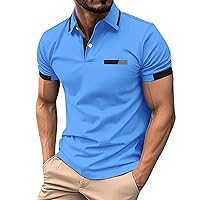 Polo Shirt for Men's Casual Short Sleeve Fashion Design Lapel Button Pocket Long Sleeve Golf Shirt Tops 2024