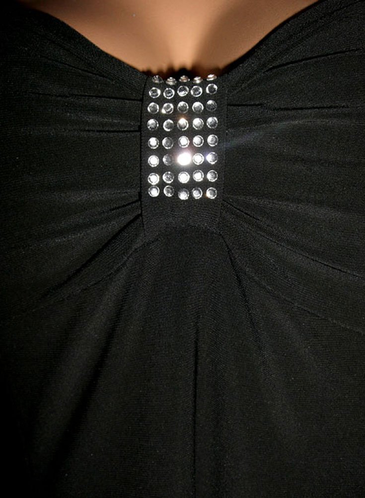 Funfash The Little Black Midi Cocktail Plus Size Dress for Women with an Empire Waist XL 1X 2X 3X
