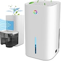 Small Quiet Dehumidifiers 30oz 850ml Portable Electric Dehumidifier with Smart Features Auto-Off for Damp Home, Room, Bedroom, Bathroom Wardrobe, Basement, Office